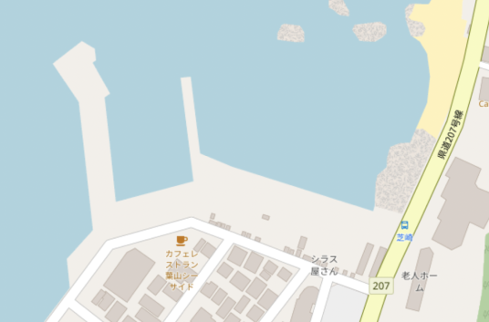 釣りの可否を表す地図